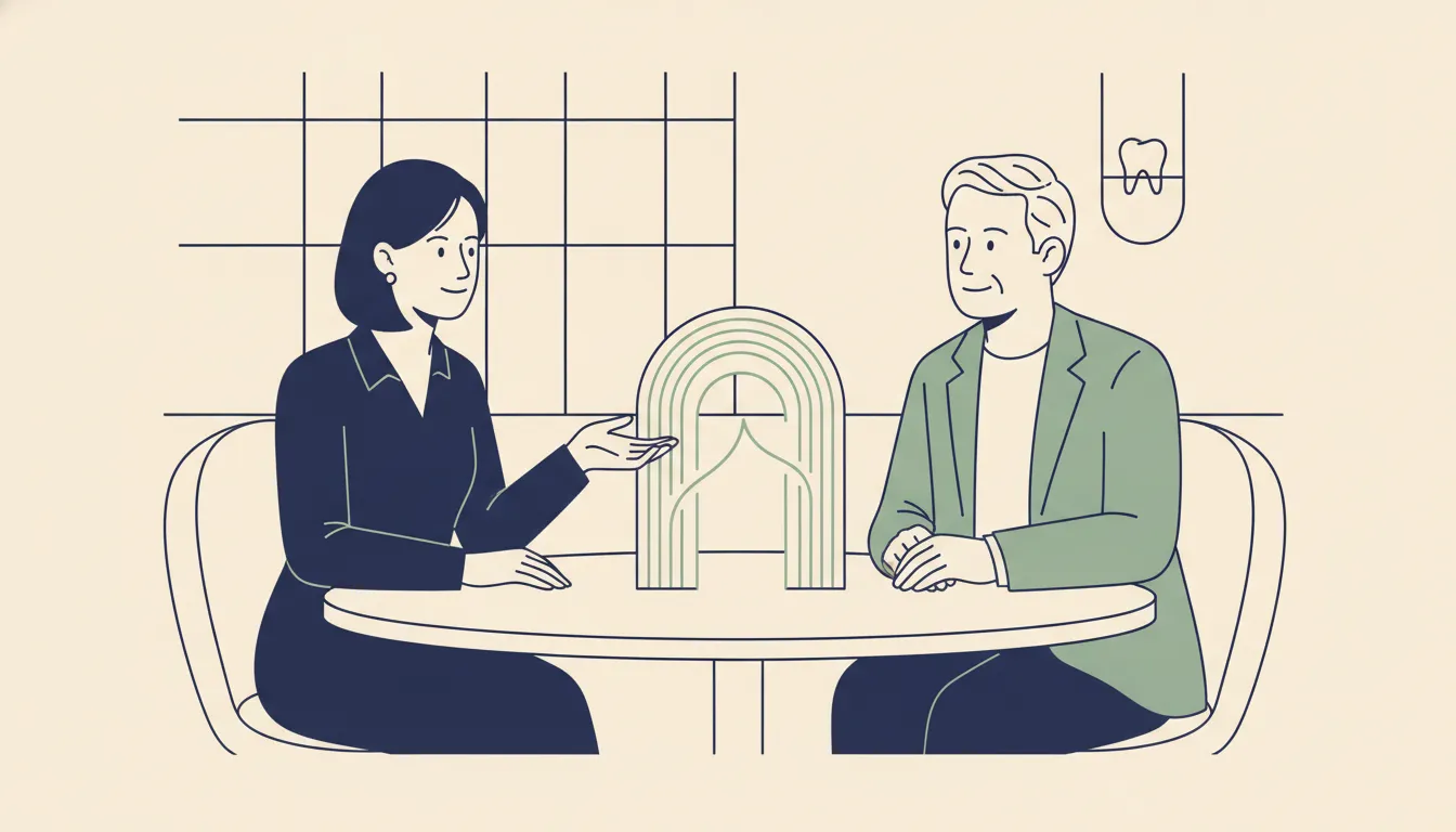 Dental practice owner and advisor discussing transition planning