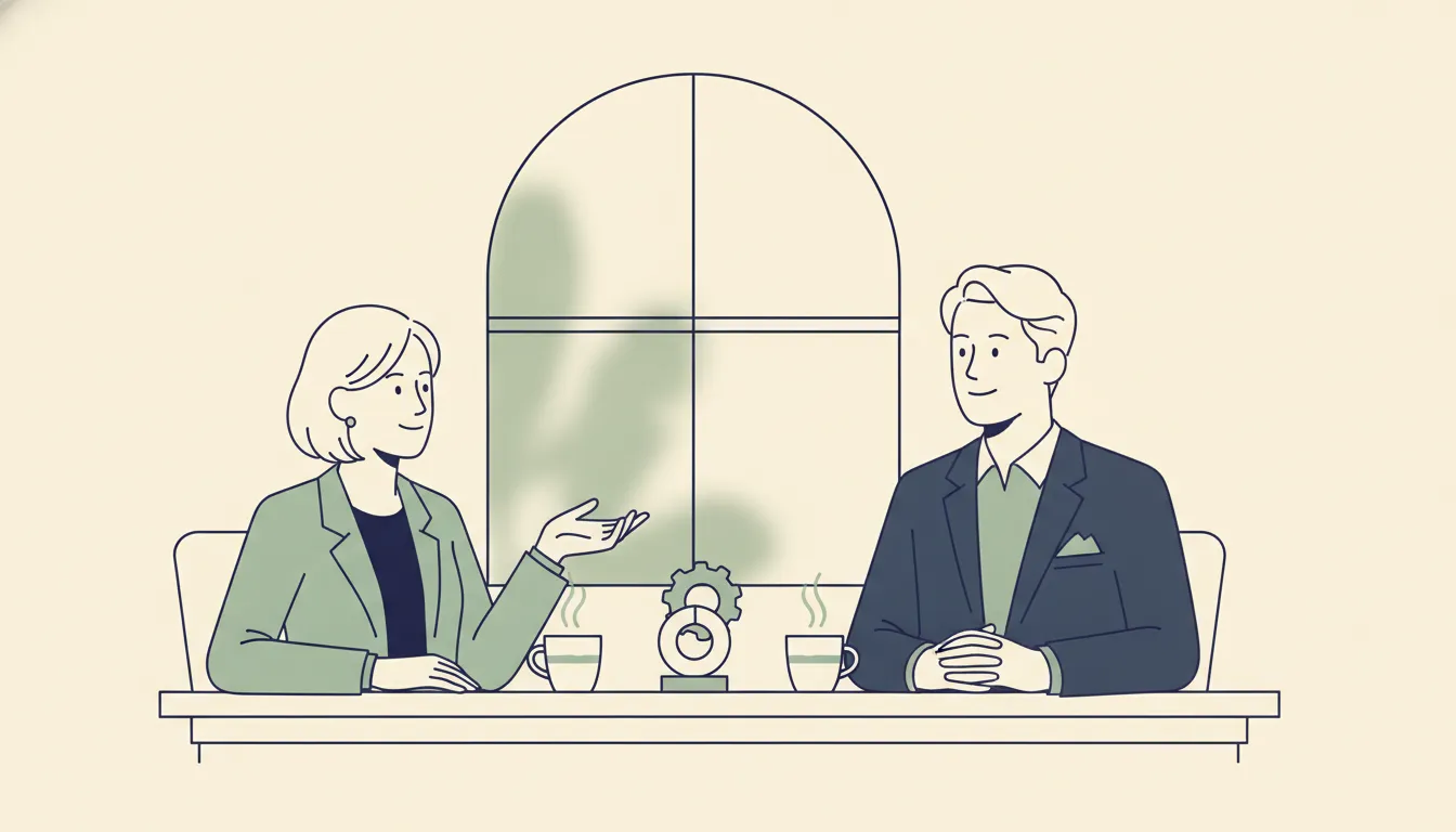 Independent advisor helping a dental practice owner plan their transition