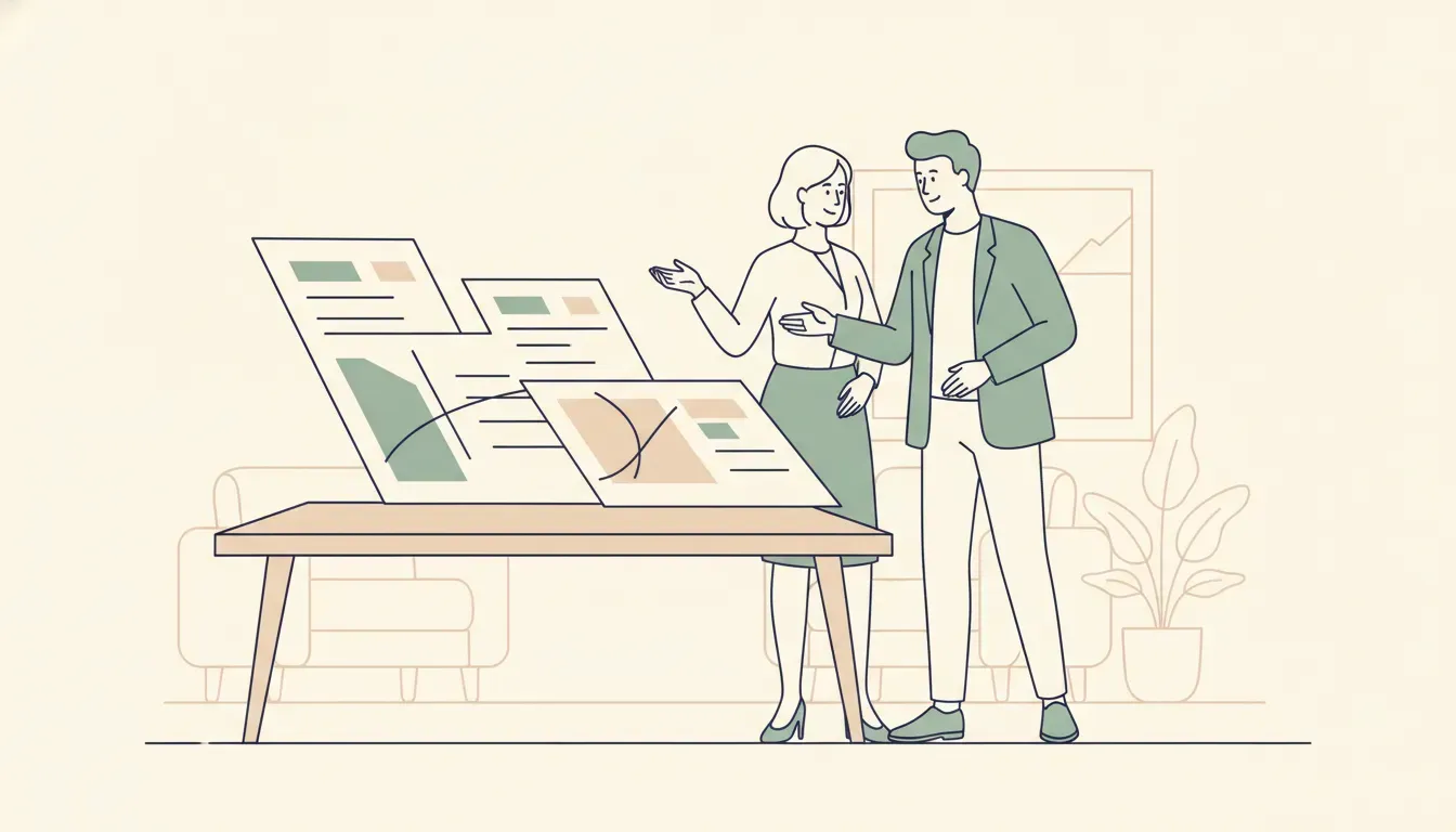 Dental practice owner and advisor reviewing a seller timeline