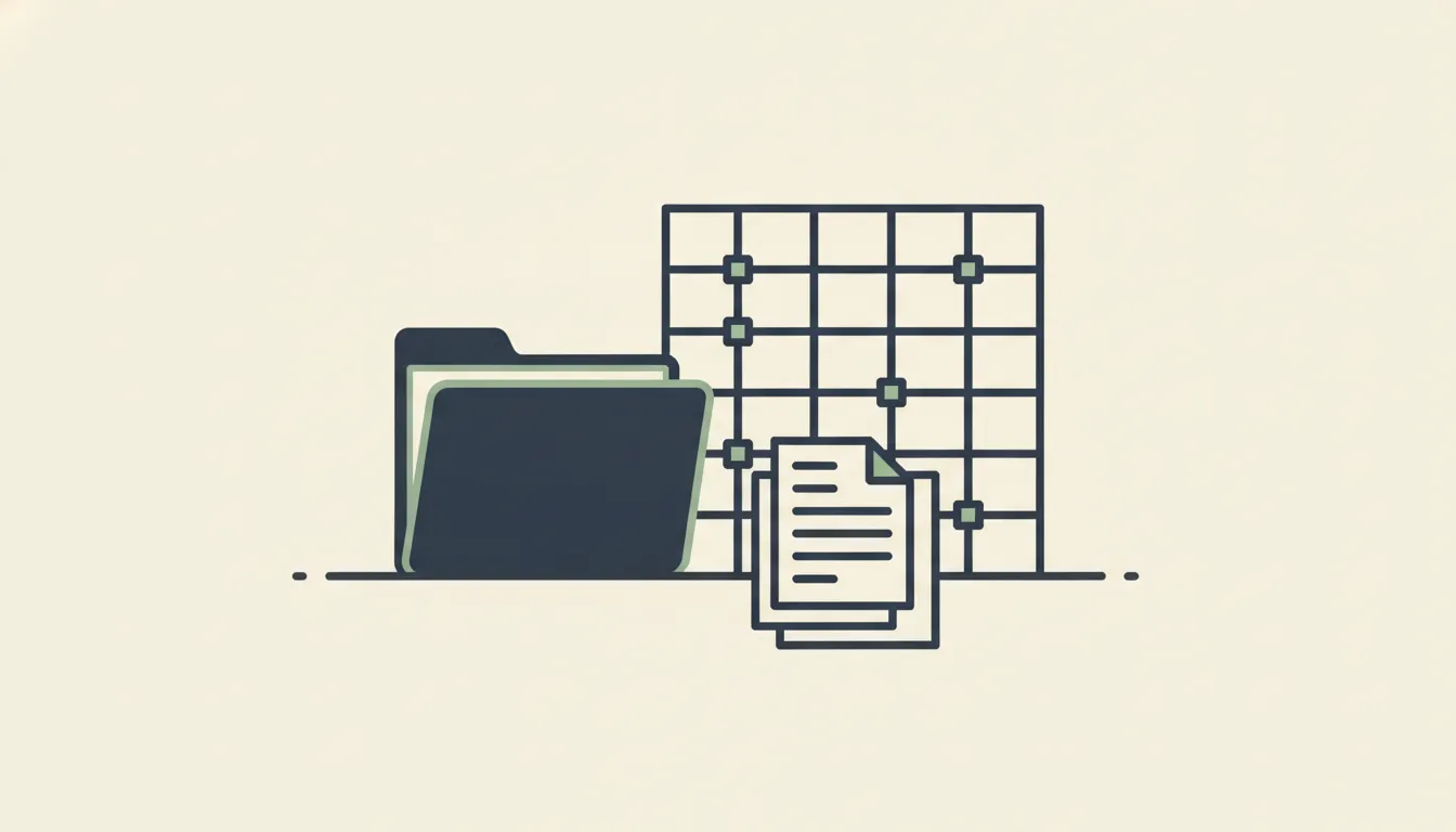 Illustration of a file folder and organized records for a dermatology practice sale