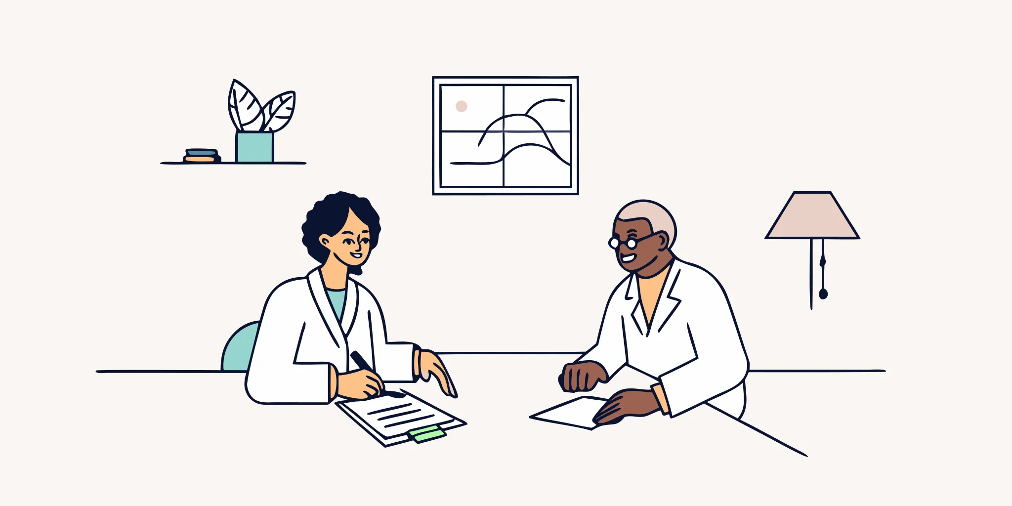 Healthcare advisor explaining earnout contract terms to a dental practice owner