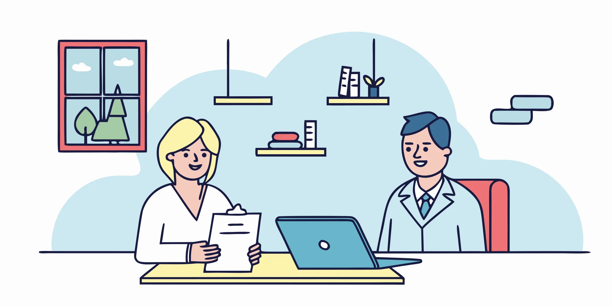 Owner learning how to sell a medical practice with advisors