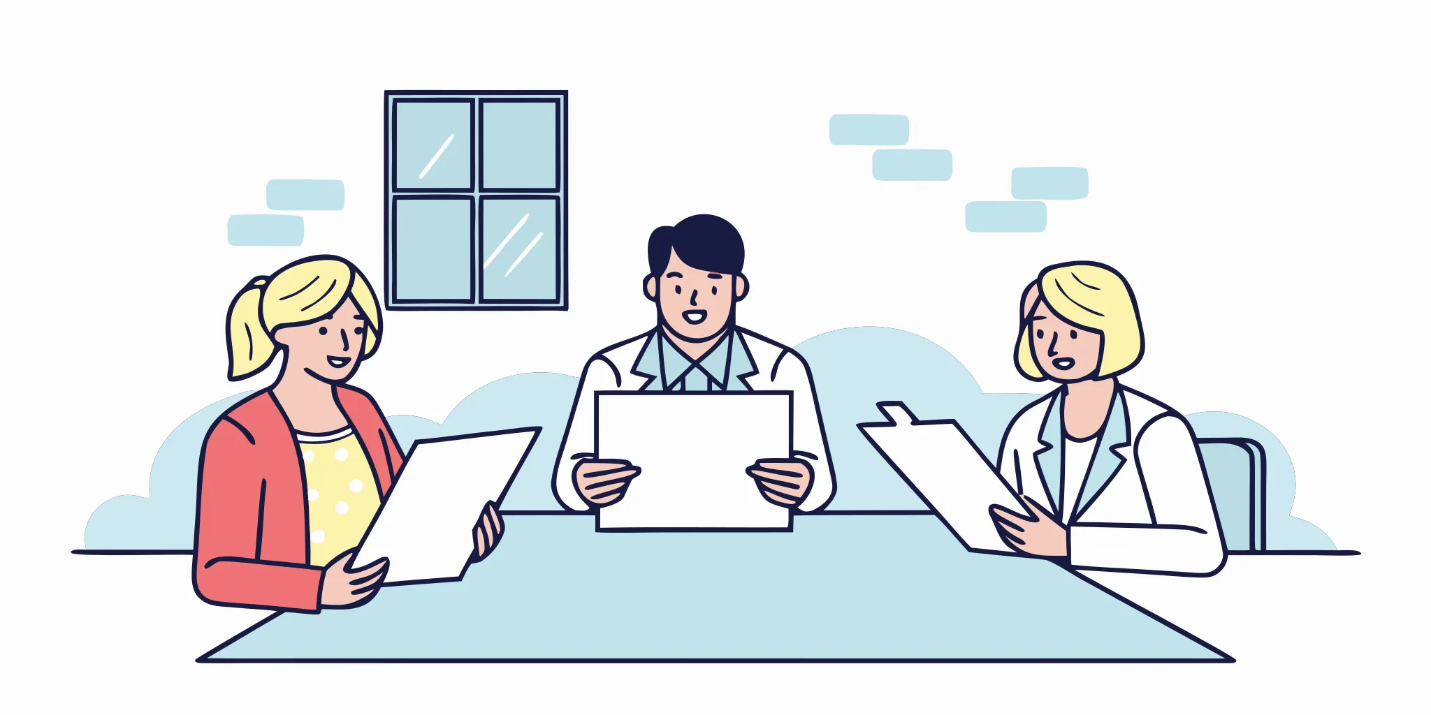 Medical practice owner and advisors preparing for a practice sale