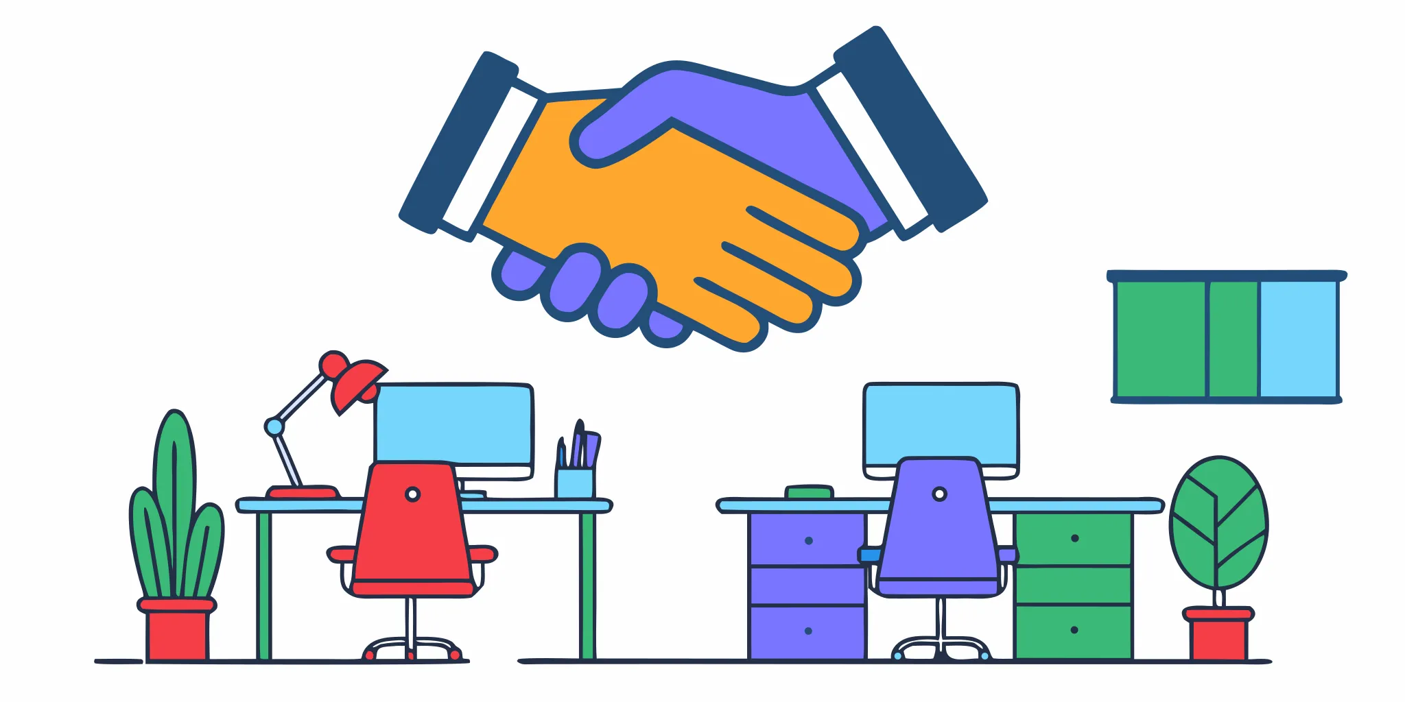 Professional handshake between dentist and advisor discussing practice sale and transition options